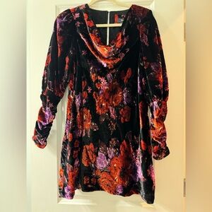 MAEVE FLORAL COWL NECK MINI